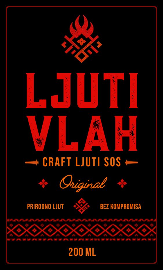 Original etiketa: craft ljuti sos, prirodno ljut, bez kompromisa, 200 ml